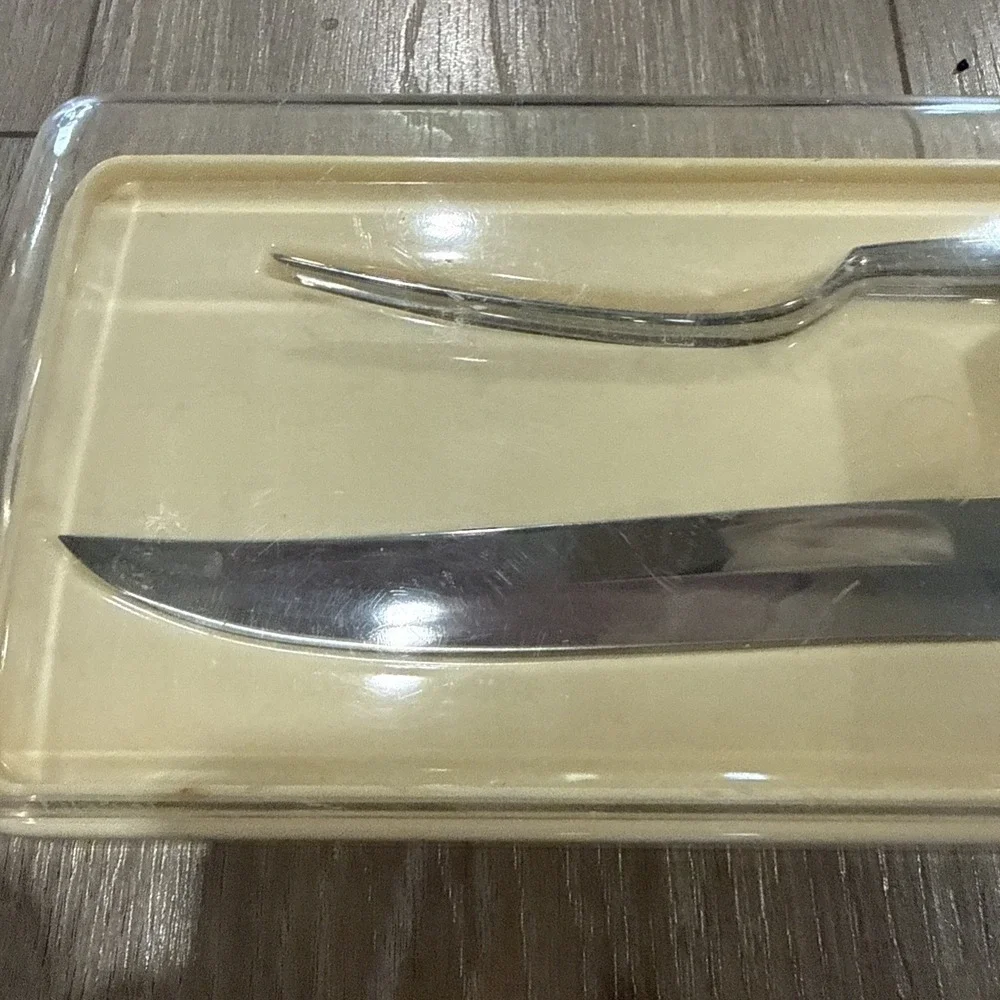 VINTAGE Carvel Hall Stainless‎ Steel Carving Set in Original Box NEW